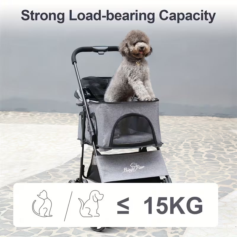 Large Foldable Pet Dog Stroller