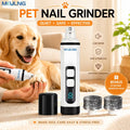 MKULNG Electric Powerful Three-Speed Dog Nail Grinder, Silent Cat Nail Clippers with Light,
