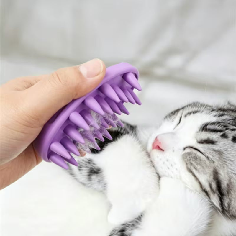Pet Bath Brush for Cats and Dogs with Grooming Massage