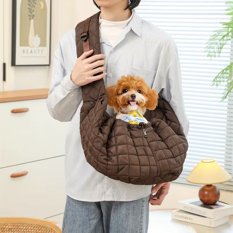 1pc Cozy Pet Carrier Sling Bag for Cats & Small Dogs