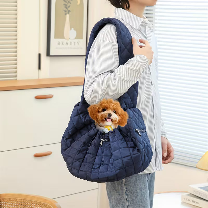 1pc Cozy Pet Carrier Sling Bag for Cats & Small Dogs