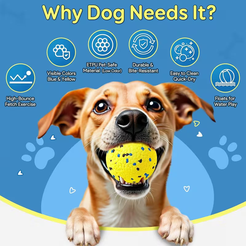 4-Pack Durable Dog Tennis Balls – Fetch & Chew Toys