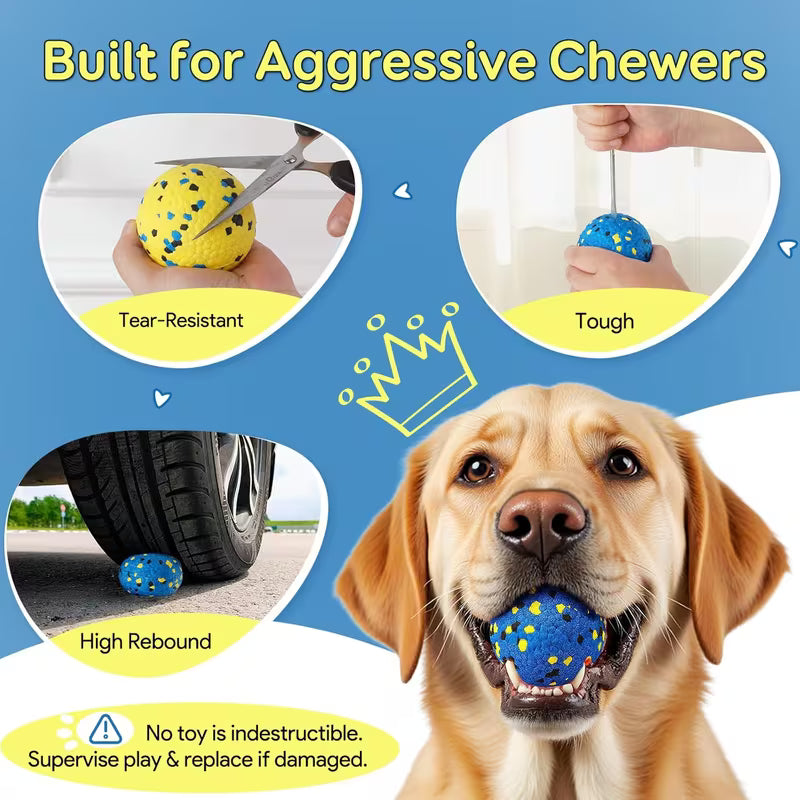 4-Pack Durable Dog Tennis Balls – Fetch & Chew Toys