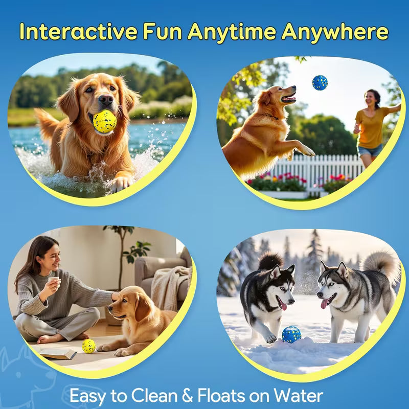 4-Pack Durable Dog Tennis Balls – Fetch & Chew Toys