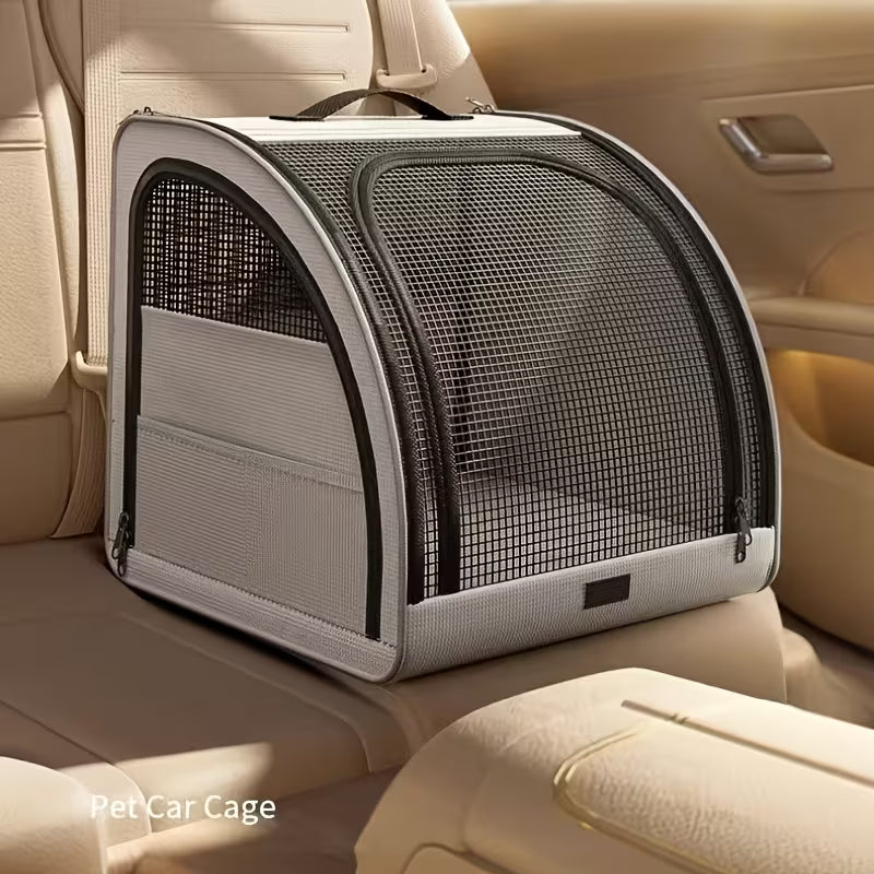 Foldable Pet Travel Carrier – Portable Dog & Cat Car Carrier