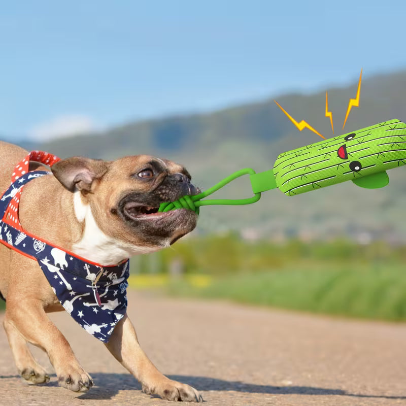 Dog Tug-of-War Chew Rope Toy Knot Ball - Durable Chew Toy for Large Breed Dogs, Interactive Pulling Toy