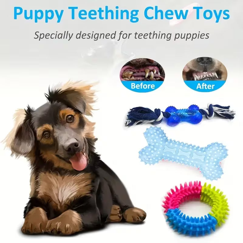 15 Pack Rope Dog Chew Toys for Small & Medium Dogs