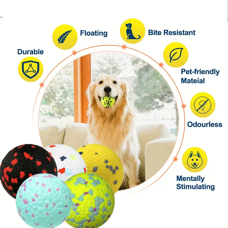 4pcs Durable Tennis Balls for Dogs – Bouncy Fetch Toys