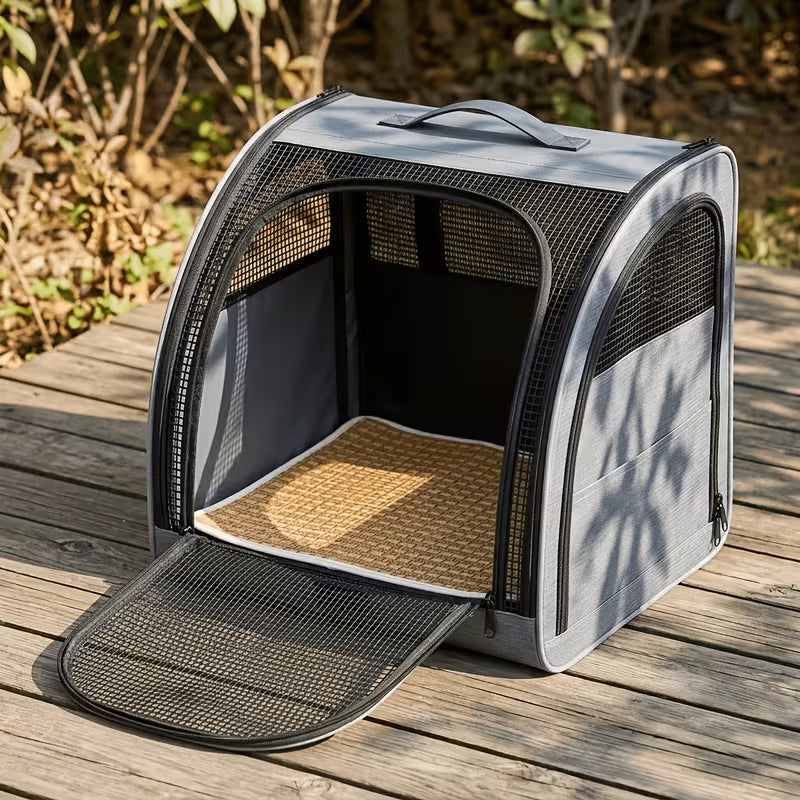 Foldable Pet Travel Carrier – Portable Dog & Cat Car Carrier