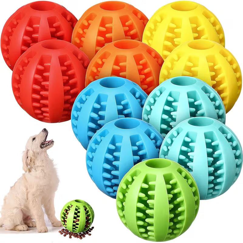 12 Pack Interactive Treat Dispensing Dog Balls
