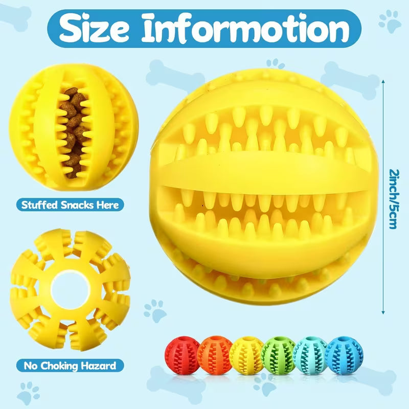 12 Pack Interactive Treat Dispensing Dog Balls