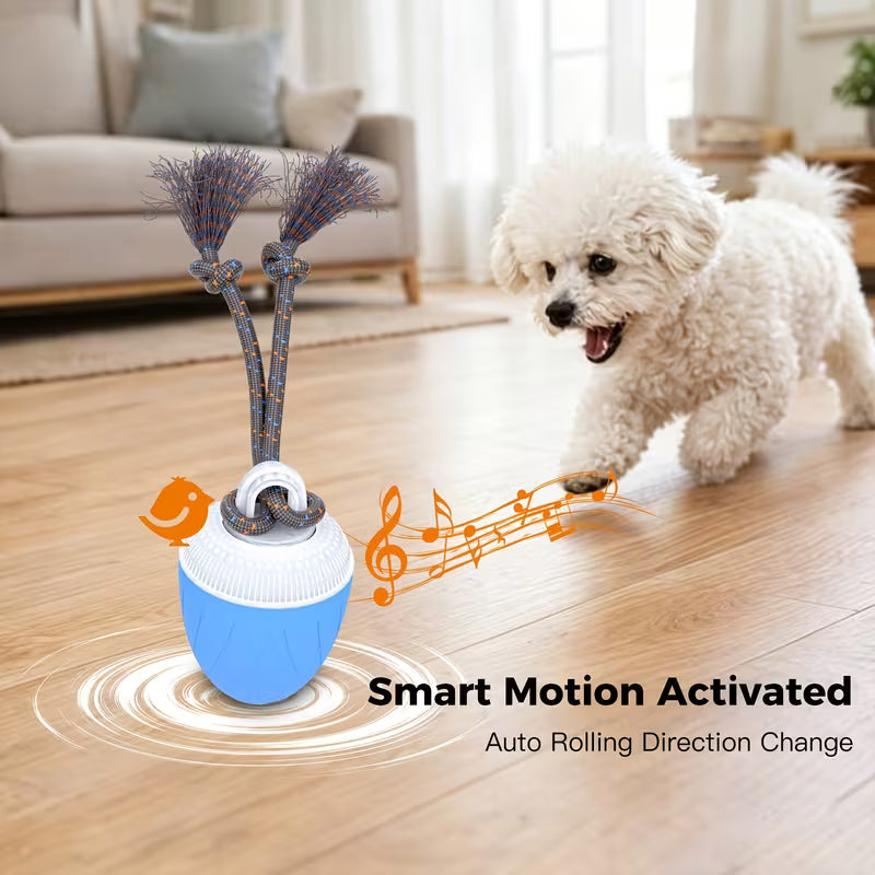 Smart Interactive Dog Ball with Rope – Rechargeable