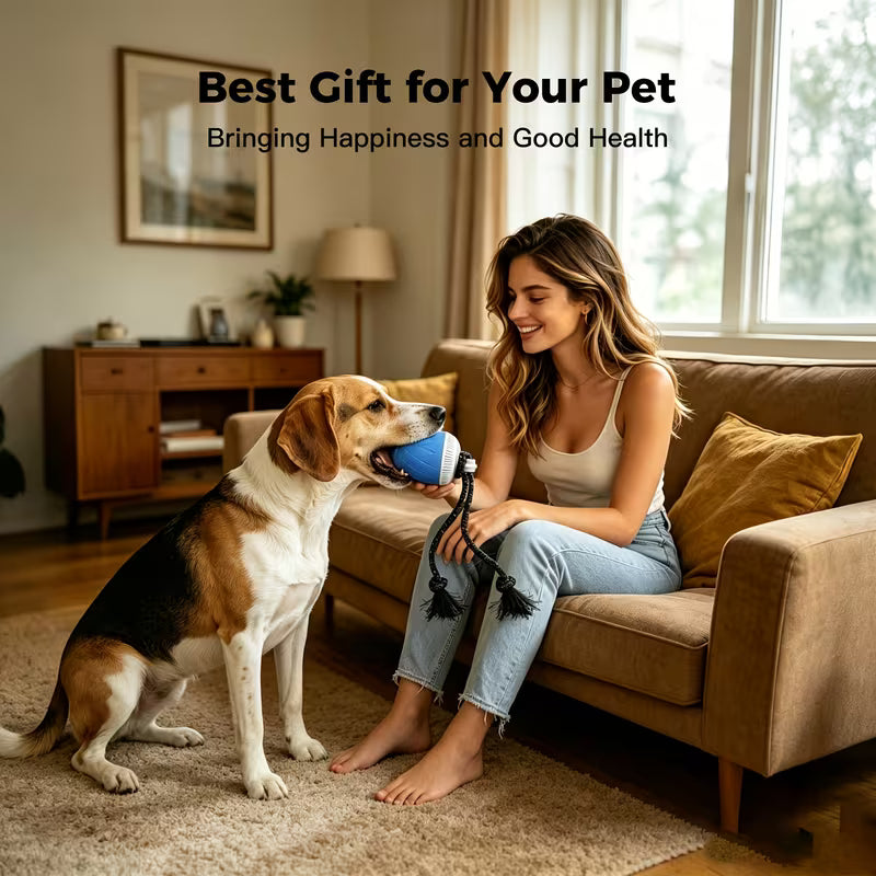 Smart Interactive Dog Ball with Rope – Rechargeable