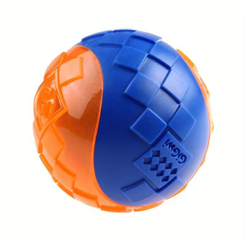 Interactive Sound Dog Ball – Bouncy & Chew Toy