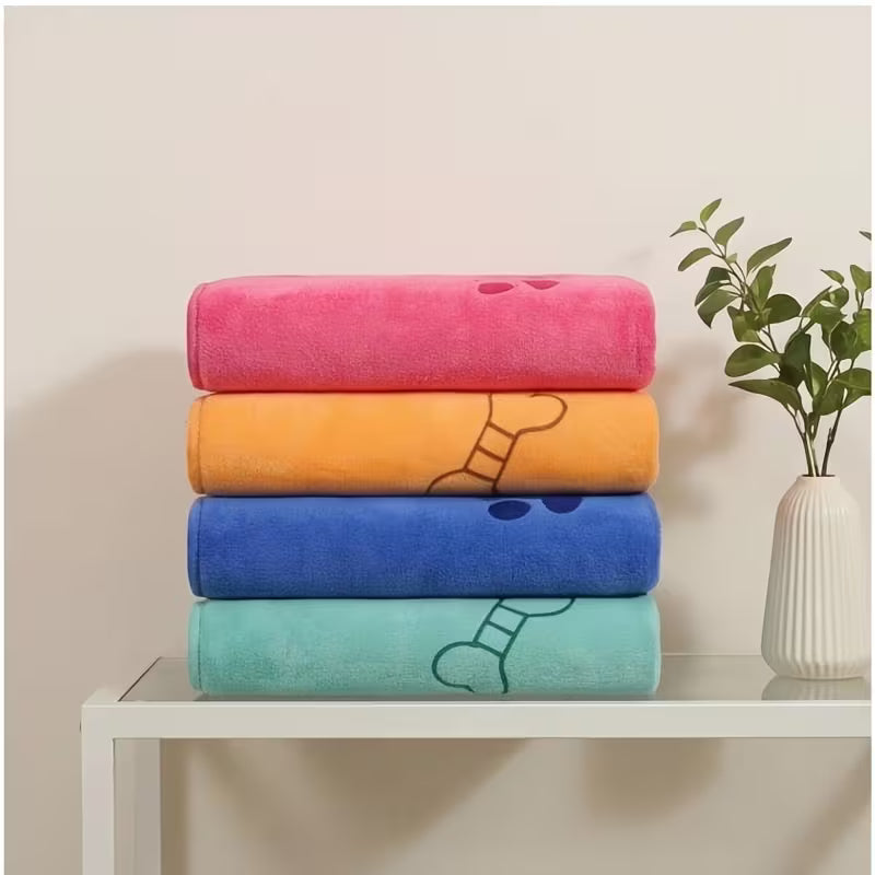 3-Pack Large Quick-Dry Microfiber Pet Towels – Dog & Cat Bath Towels