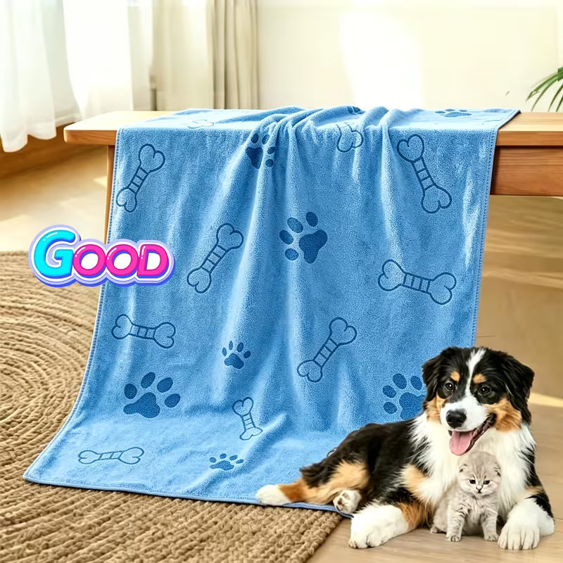 3-Pack Large Quick-Dry Microfiber Pet Towels – Dog & Cat Bath Towels