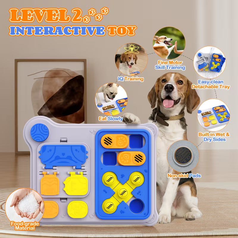 Interactive Slow Feeder Dog Toy – Puzzle & Training
