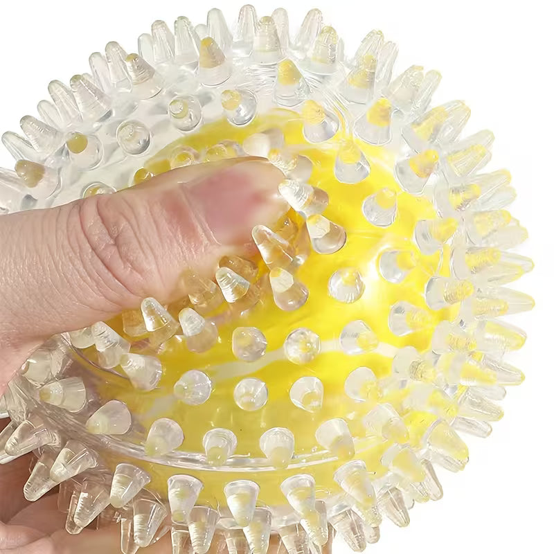 4 Pack Spiky Dental Dog Balls – Chew & Training