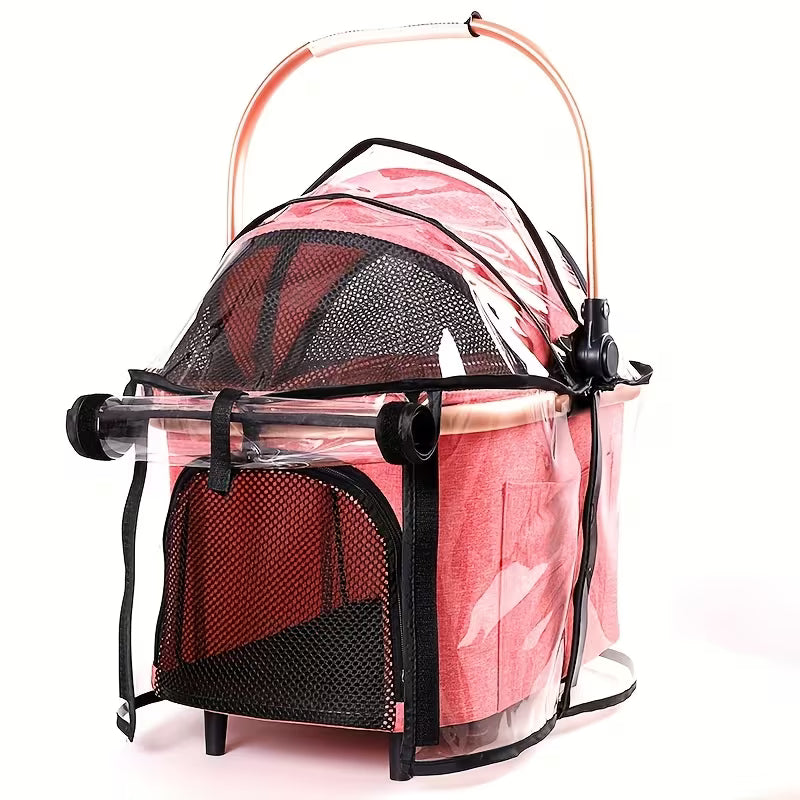 Transparent Pet Stroller Rain Cover