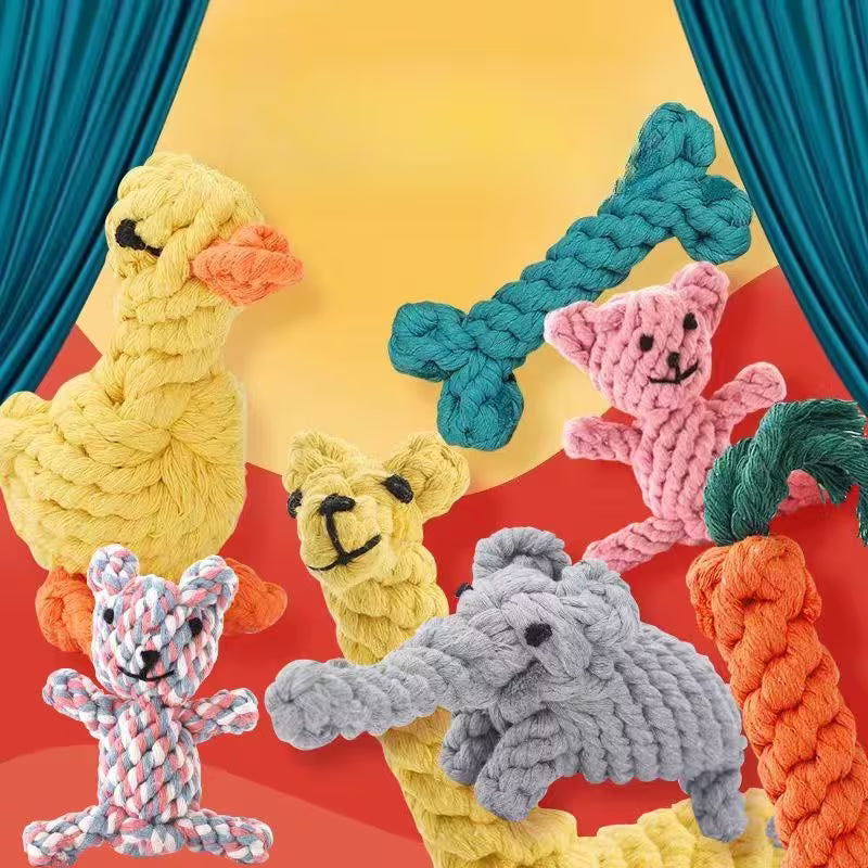 15 Pack Rope Dog Chew Toys for Small & Medium Dogs