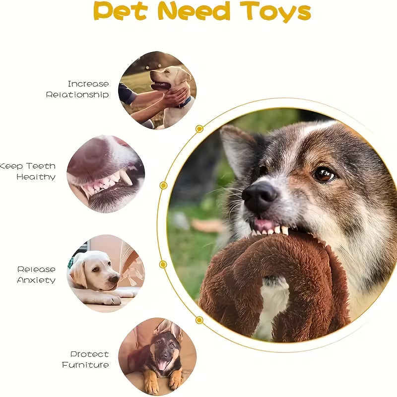 8 Pack Squeaky Plush Dog Toys for Puppies & All Breeds