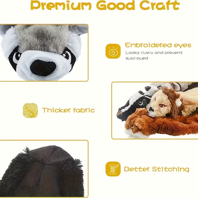 8 Pack Squeaky Plush Dog Toys for Puppies & All Breeds