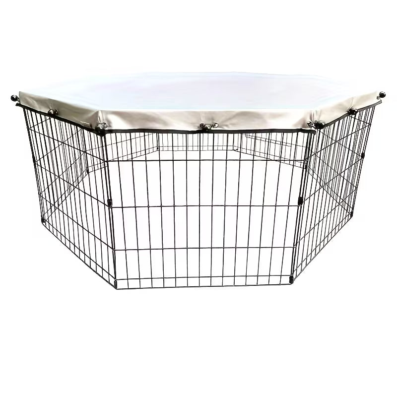 Octagonal Pet Enclosure Cover & Floor Mat | Light & Rain Shade