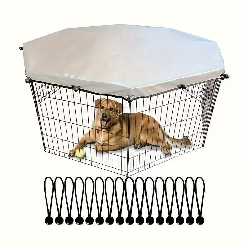 Octagonal Pet Enclosure Cover & Floor Mat | Light & Rain Shade