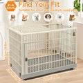 Collapsible Dog Crate with Rolling Door – Portable Kennel