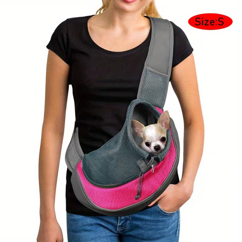 Reflective Pet Sling Carrier Breathable Mesh Travel Safe Sling Carrier For Pets Outgoing