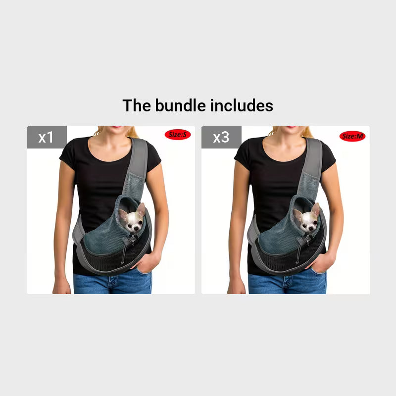 Reflective Pet Sling Carrier Breathable Mesh Travel Safe Sling Carrier For Pets Outgoing