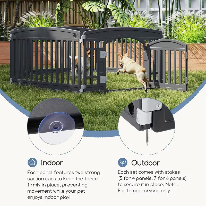 Portable Dog Playpen with Safety Door – Indoor & Outdoor