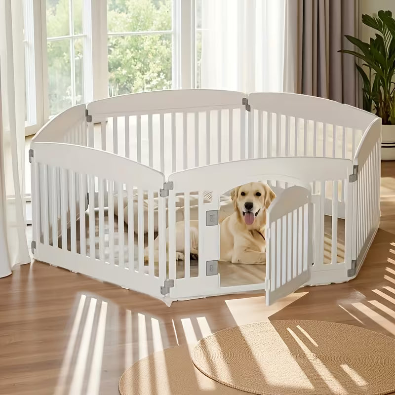 Portable Dog Playpen with Safety Door – Indoor & Outdoor