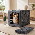 Foldable Dog Crate with Wheels – Portable Travel Kennel