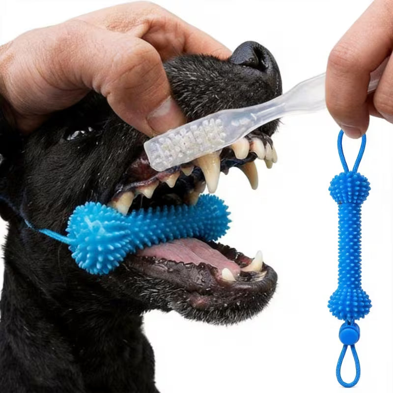 Dog Toy Dual-Effect Dental Cleaner Mouth Opener,