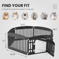 4/6/8 Panel Dog Playpen – 24" Plastic Indoor & Outdoor Pet Fence