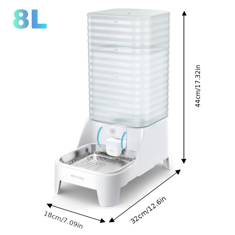 Dog Water Bowl Dispenser with Patented Faucet