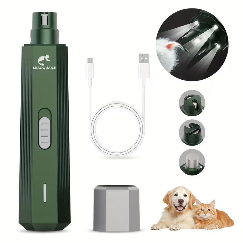 Upgraded Electric Dog & Nail Grinder - Professional 2-Speed - Painless Nail Trimmer with Grinding Wheel,
