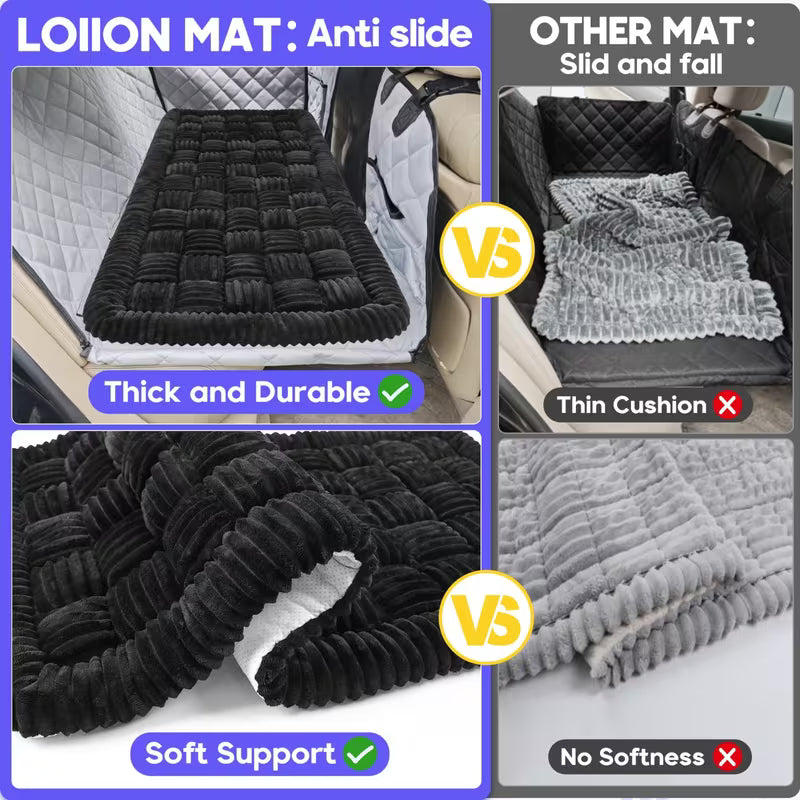 Dog Car Bed Mat – Non-Slip Backseat Extender Travel Pad