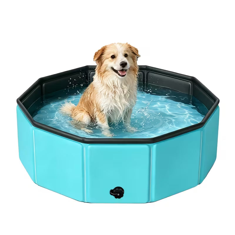 Swimming Pool And Collapsible Dog Pool, Portable Foldable Anti-Slip Leakproof PVC Pet Swimming Tub, Outdoor Yard Summer Water Play Pool, for Small Dogs, Family Backyard Cooling Wading Pool Easy Setup