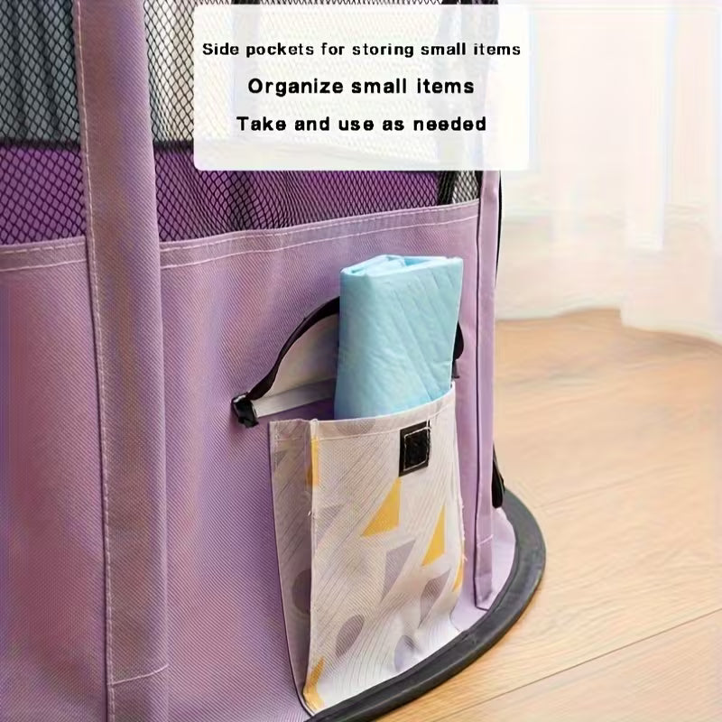 Round Foldable Pet Carrier Tent – Portable Cat & Dog House