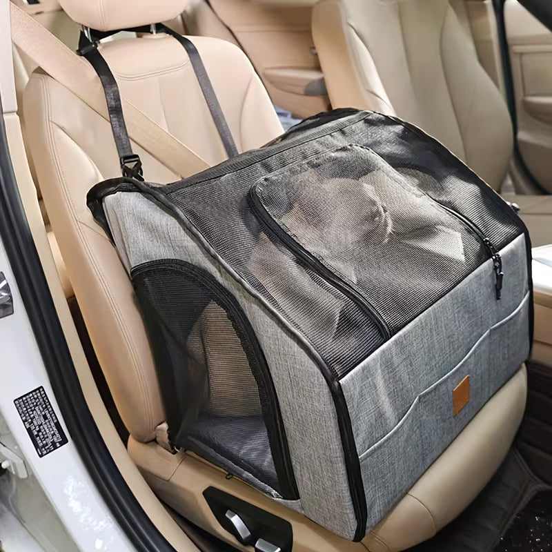 Folding Dog Travel Crate – Portable 3-Door Car & Outdoor Pet Carrier