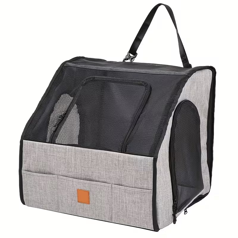 Folding Dog Travel Crate – Portable 3-Door Car & Outdoor Pet Carrier