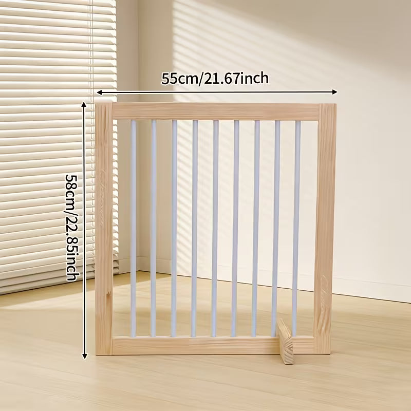 Interlocking Solid Wood Pet Fence – 2/3/4/5/7/8 Pcs