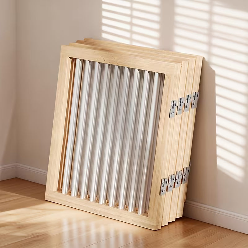 Interlocking Solid Wood Pet Fence – 2/3/4/5/7/8 Pcs