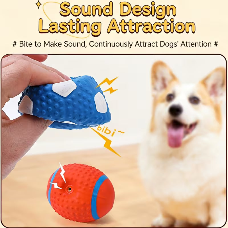 4pcs Sports Dog Chew Balls – Squeaky Bite-Resistant Training Toys