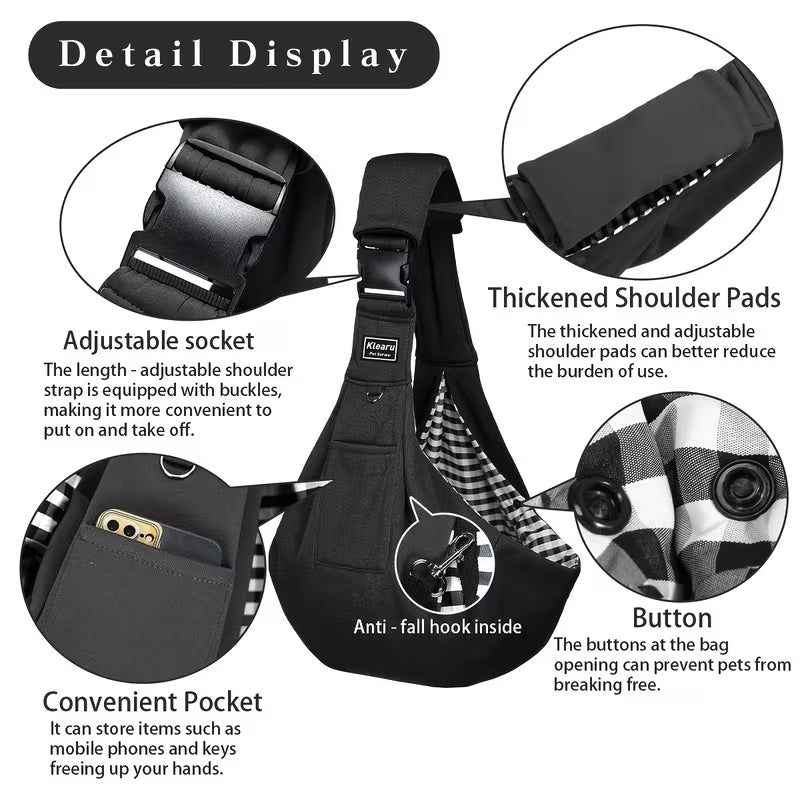 Portable Pet Harness Backpack & Shoulder Bag