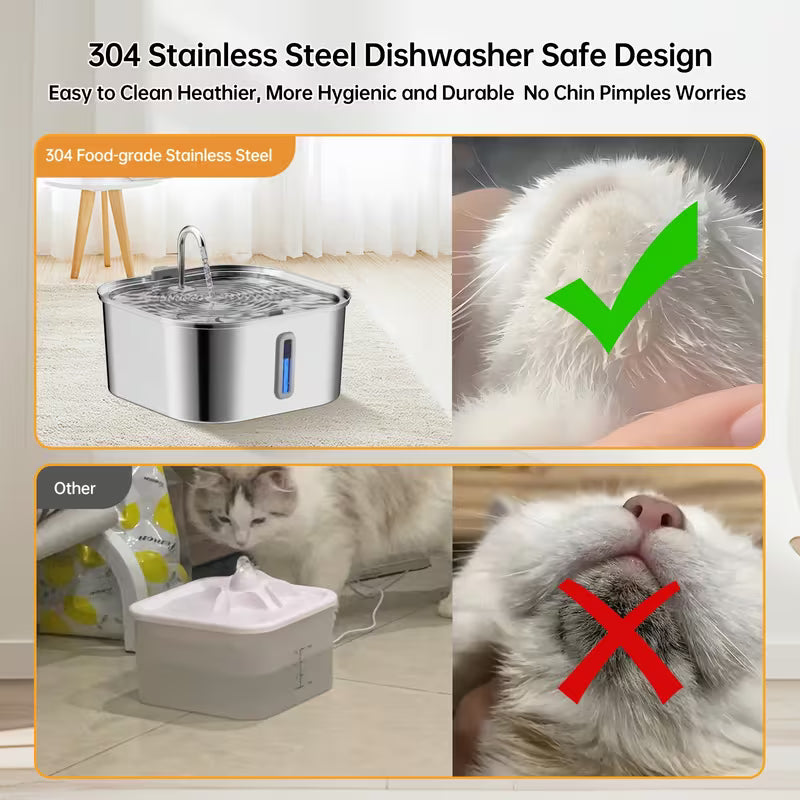 14L Large Dog Water Fountain – Stainless Steel Automatic Pet Water Dispenser