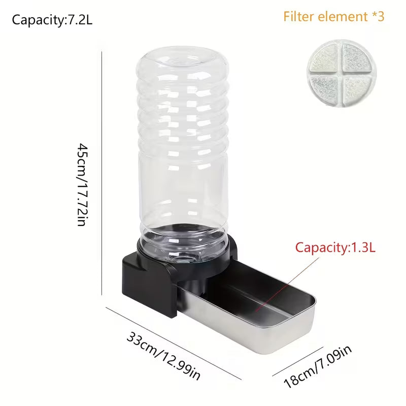 Dog Drinking Machine Large Capacity Filtered Clean Water Feeder Stainless Steel Detachable