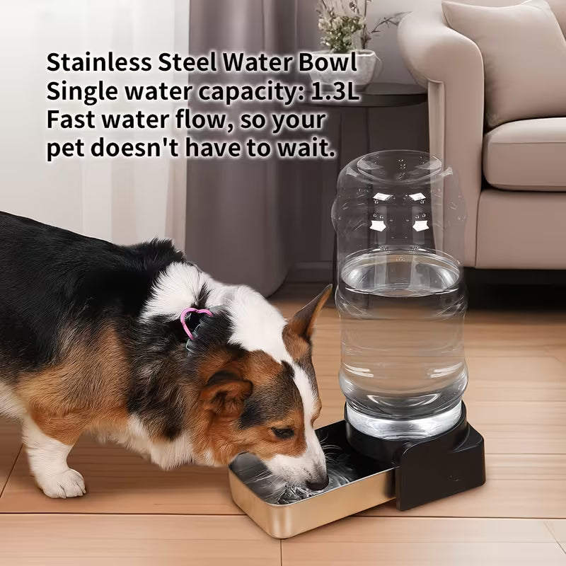 Dog Drinking Machine Large Capacity Filtered Clean Water Feeder Stainless Steel Detachable